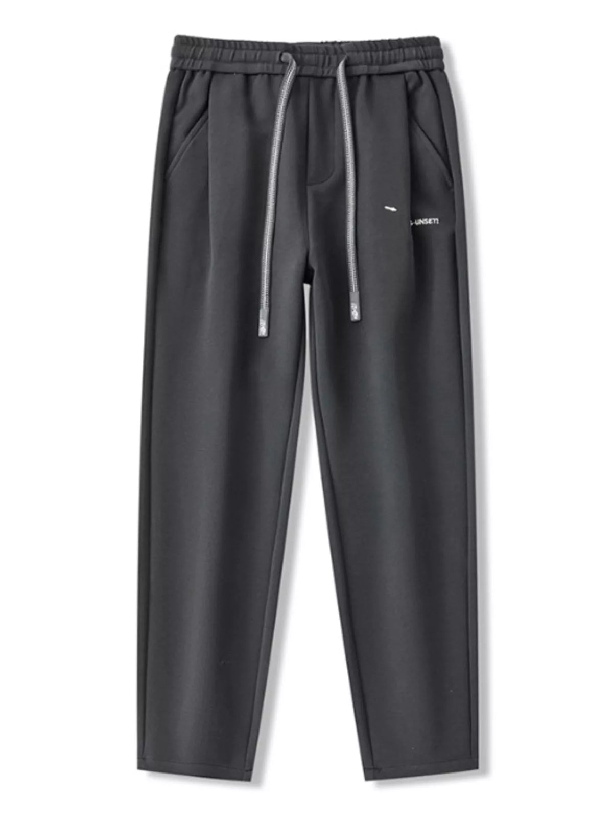 Men's Drawstring Loose Fit Pants in Gray