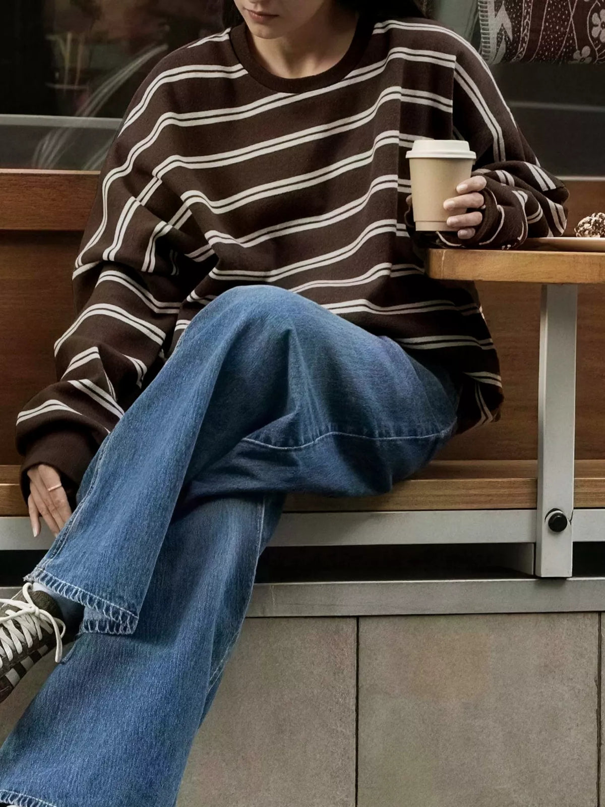 Striped Long-Sleeve Crew Neck T-Shirt - Lilixa.store
