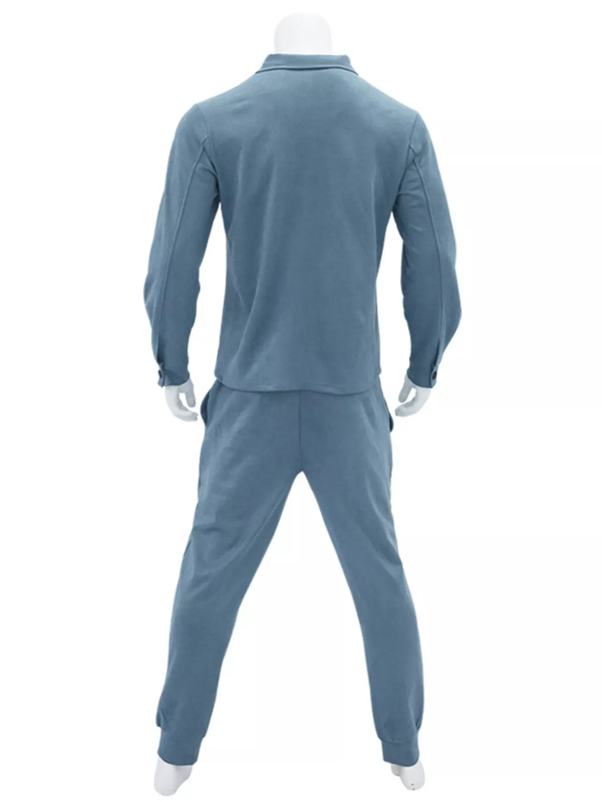 Men's Full Size Long-Sleeve Shirt and Joggers Set Plus Size - Lilixa.store