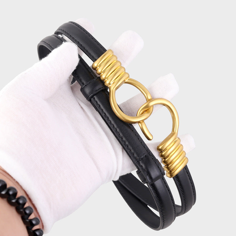 Hook Buckle Skinny Belt - Lilixa.store