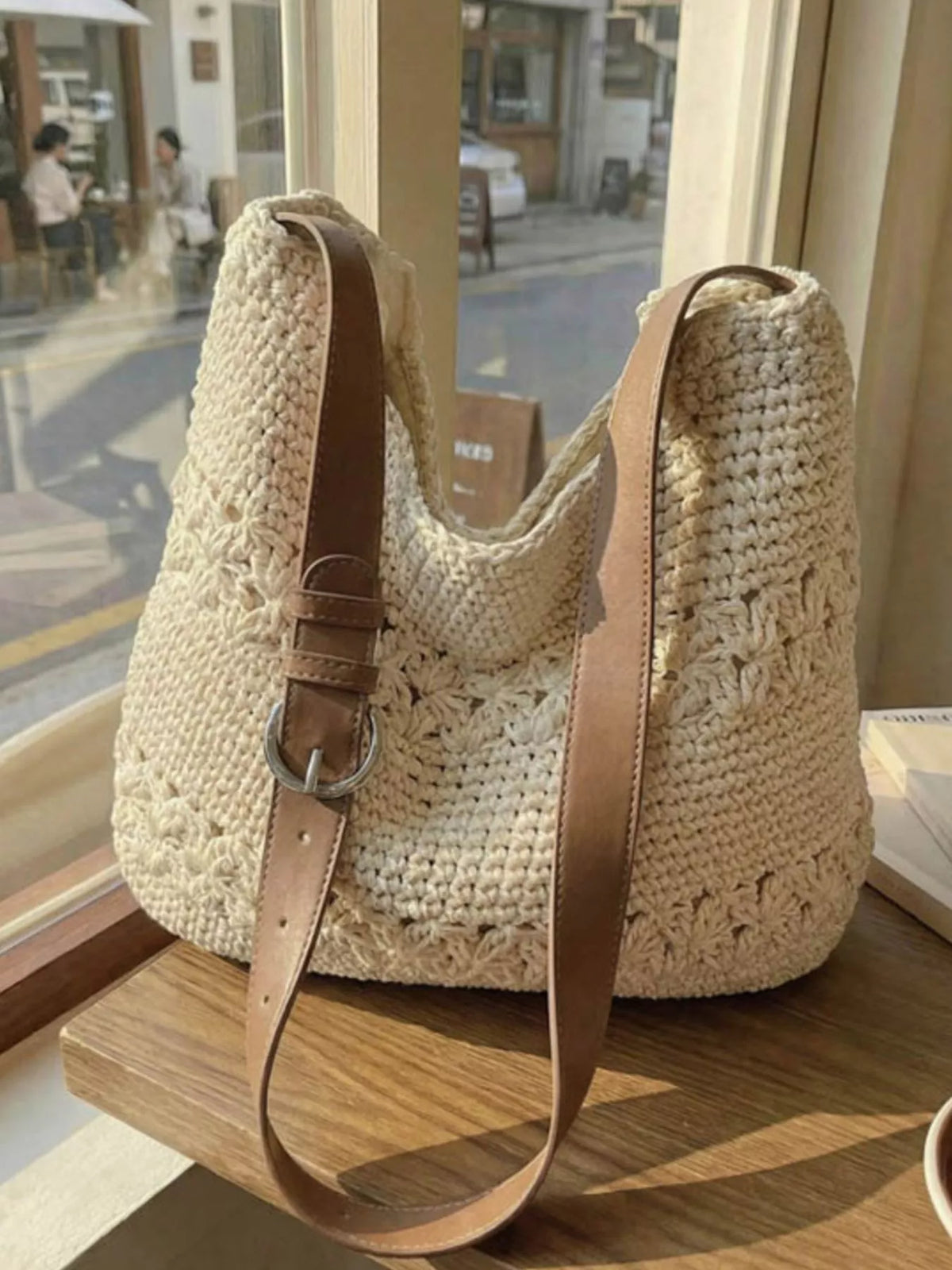 Crochet Knit Shoulder Bag - Lilixa.store