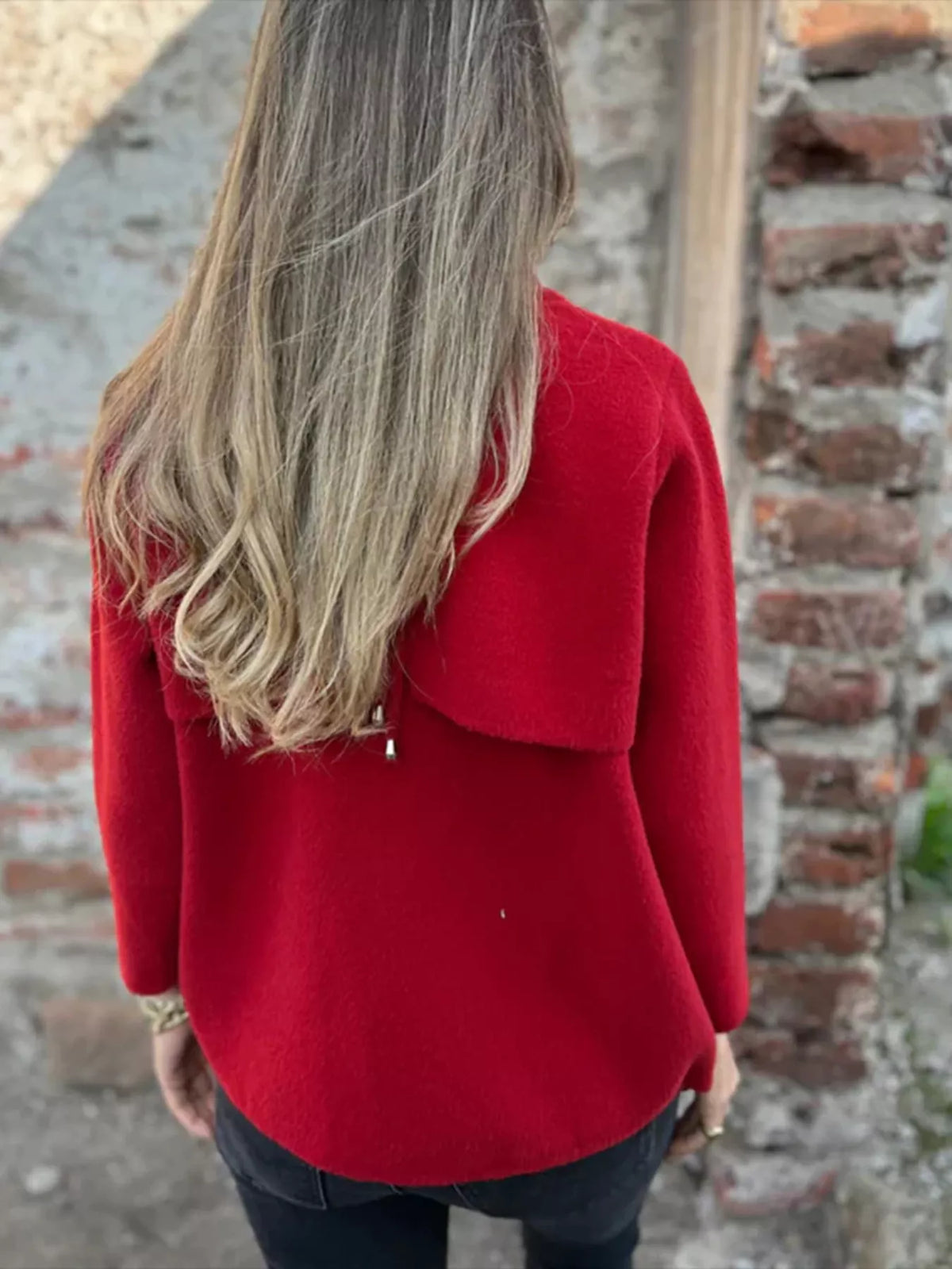Full Size Textured Knit Zip Up Outerwear Plus Size, view 3