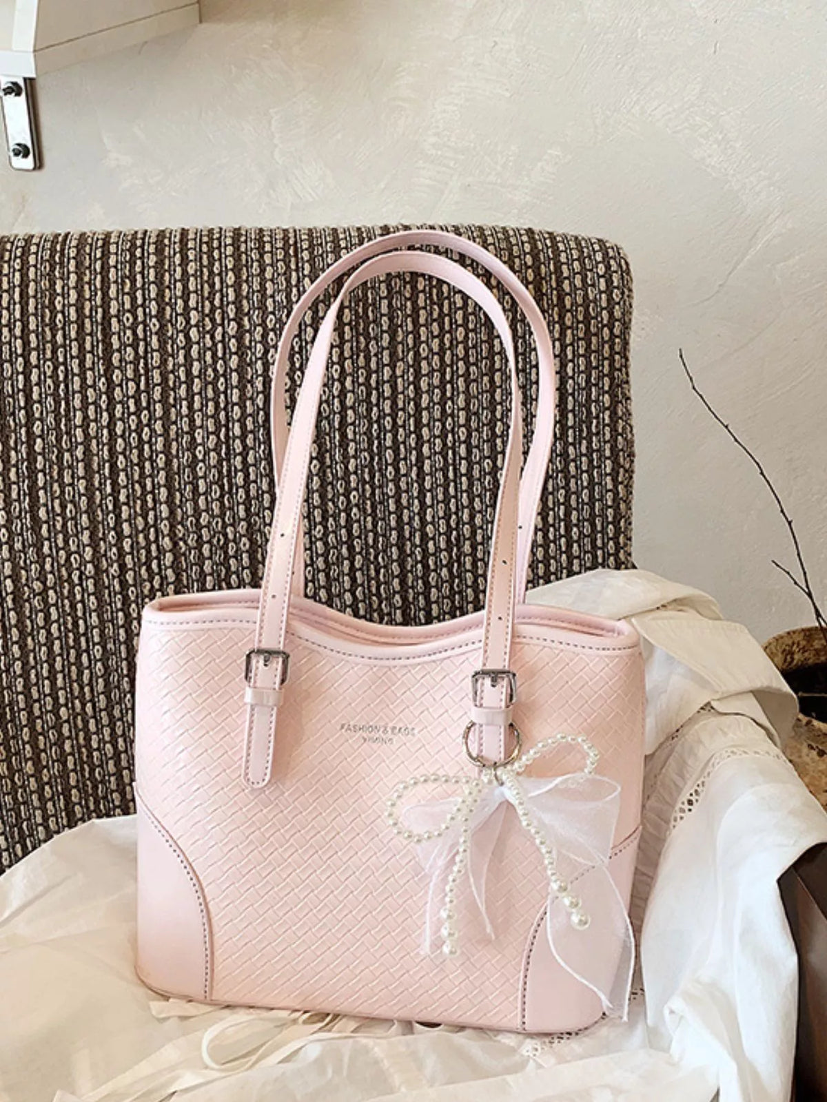 Textured PU Leather Shoulder Bag - Lilixa.store