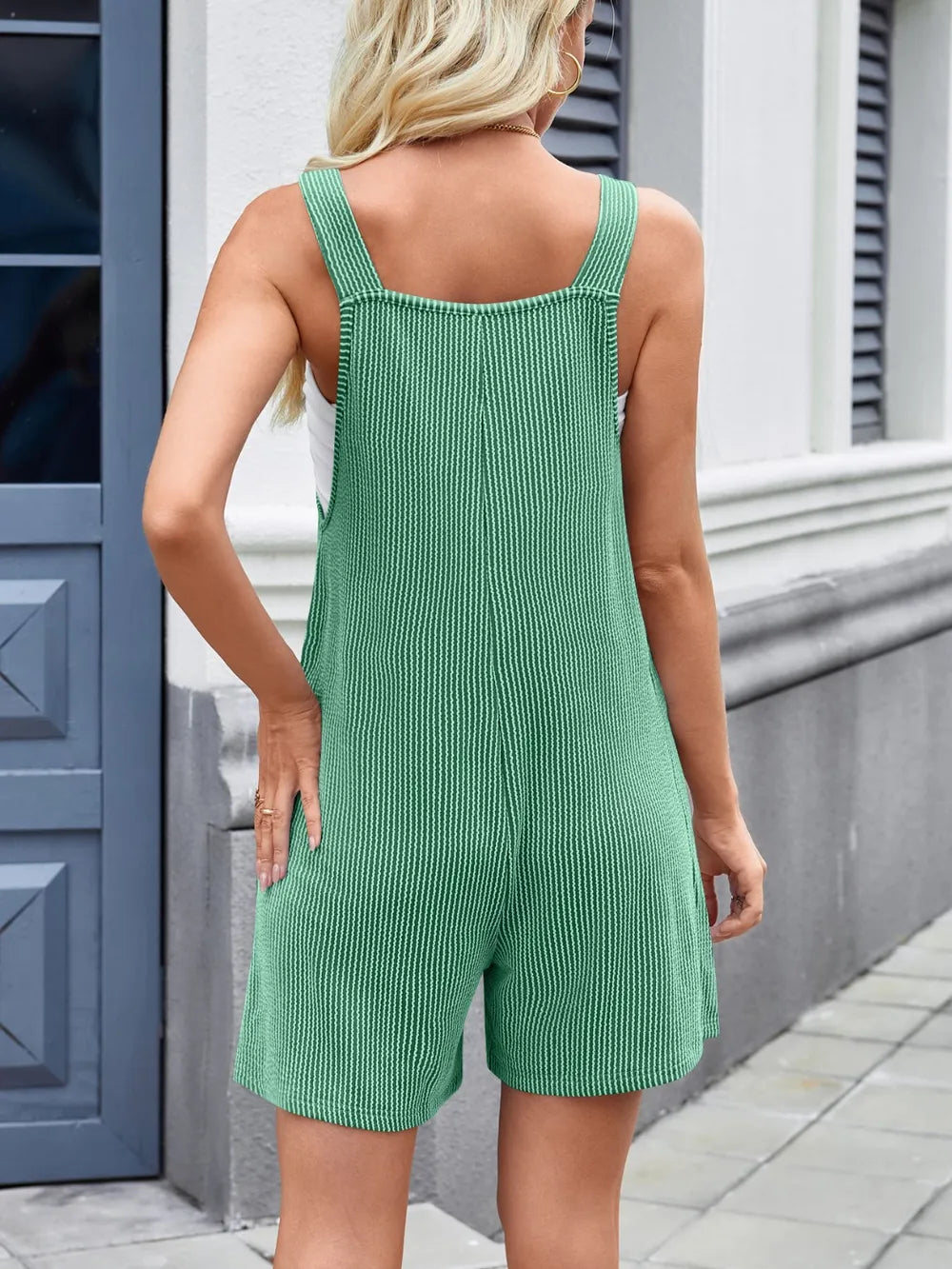 Lovelet Knotted Wide Strap Scoop Neck Overalls - Lilixa.store