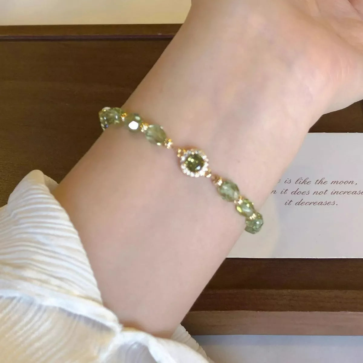 18K Gold-Plated Zircon Bead Bracelet - Lilixa.store
