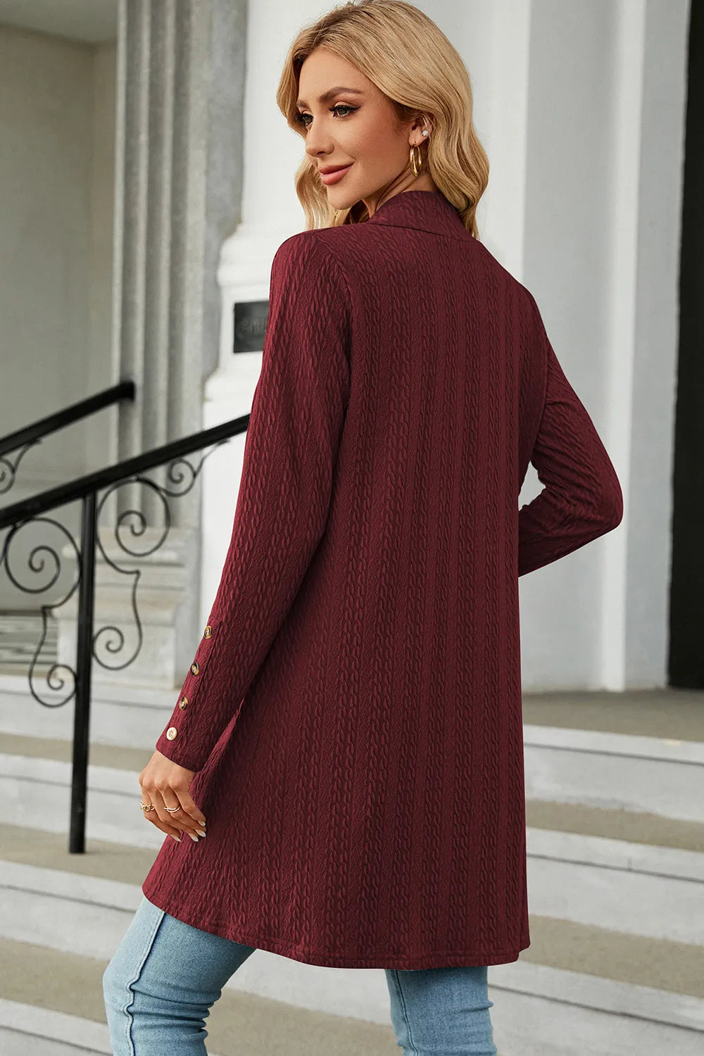 Open Front Long Sleeve Cardigan, view 13
