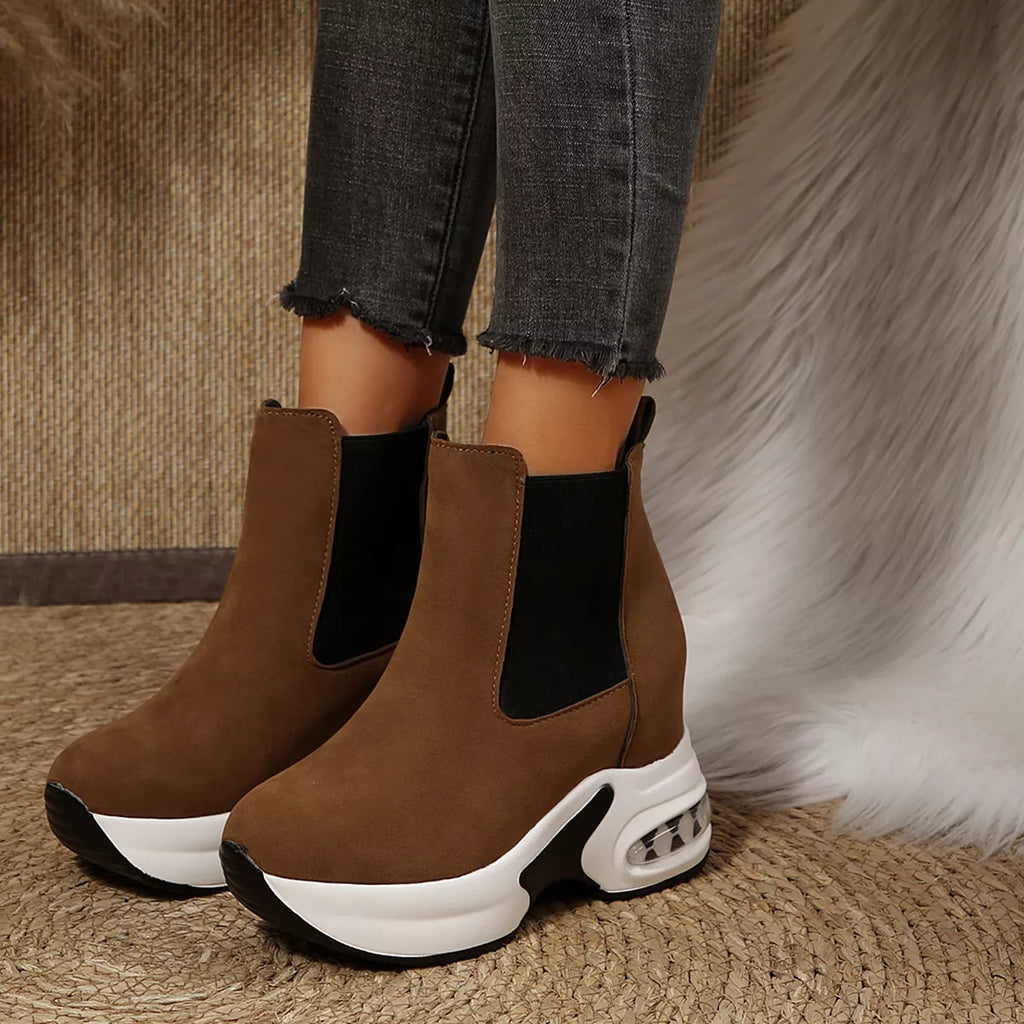 Casual Platform Chelsea Boots with Elastic Side Panels, view 6