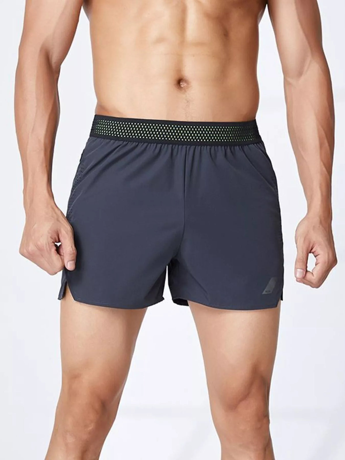 Men's Plus Size Lightweight Quick-Dry Active Shorts in Dark Gray