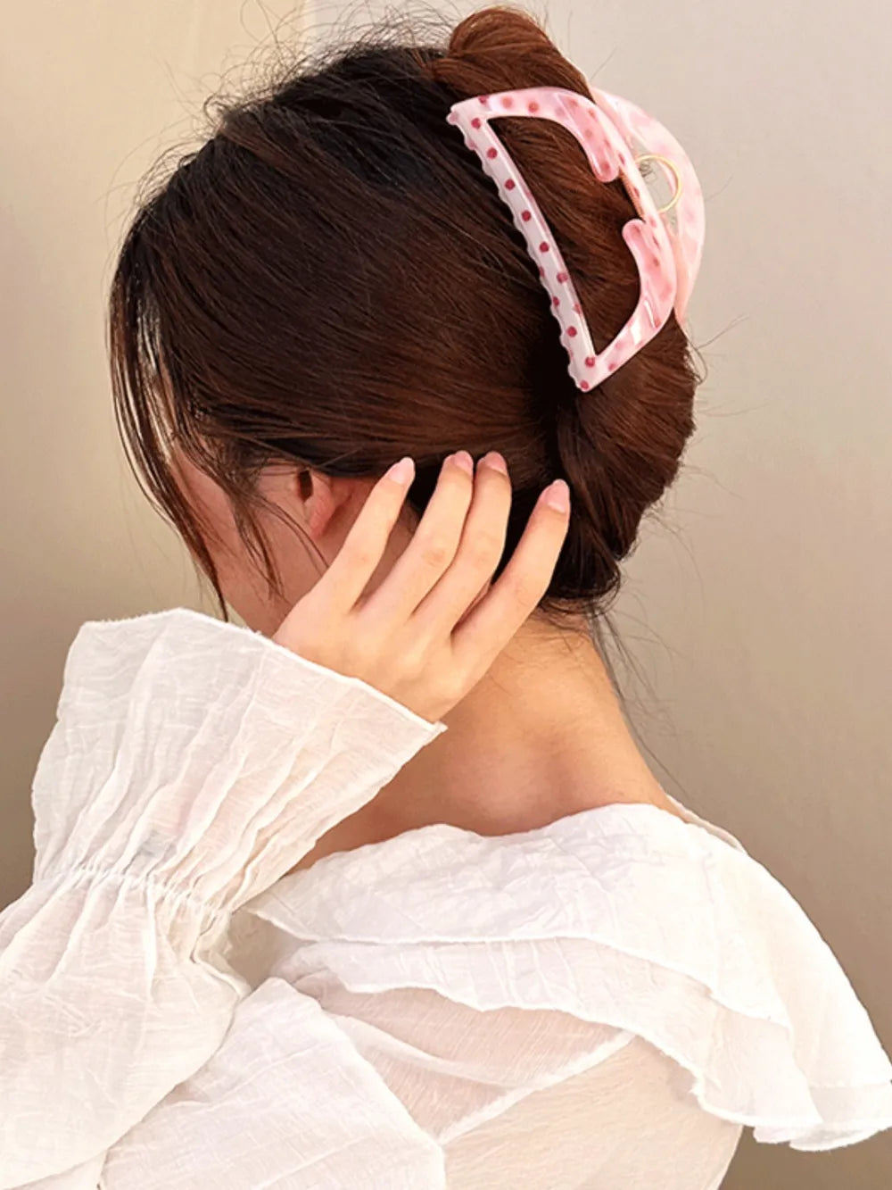 PC Polka Dot Hair Claw Clip - Lilixa.store