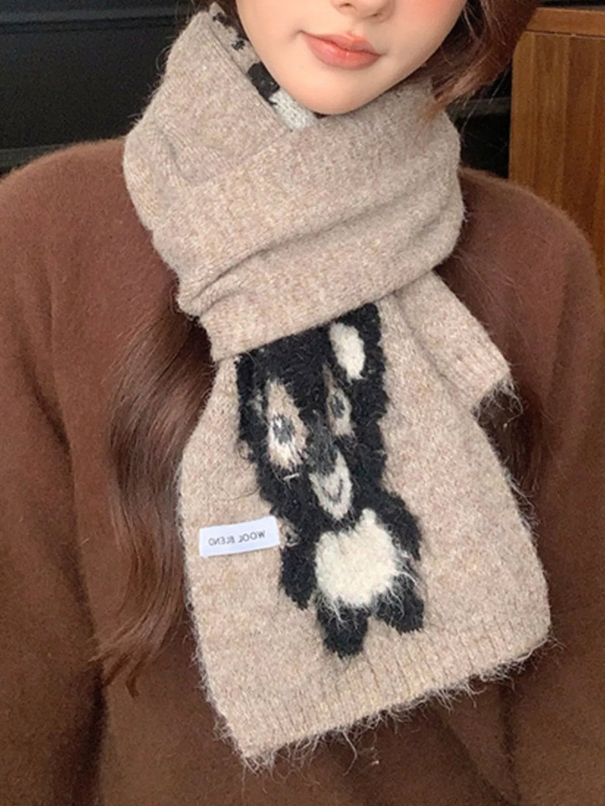 Koala Pattern Winter Scarf - Lilixa.store