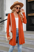 Long Sleeve Open Front Cardigan - Lilixa.store