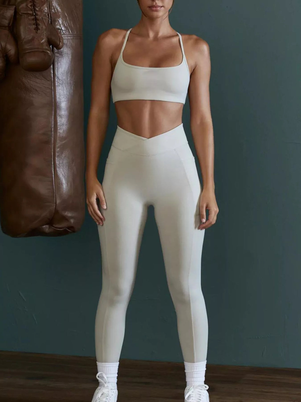 Seamless Cross-Waist Cami and Leggings Active Set - Lilixa.store