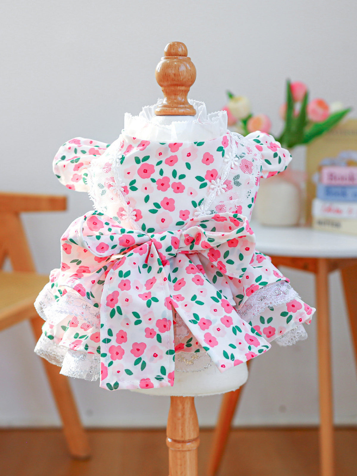 Bow Printed Pet Dress - Lilixa.store