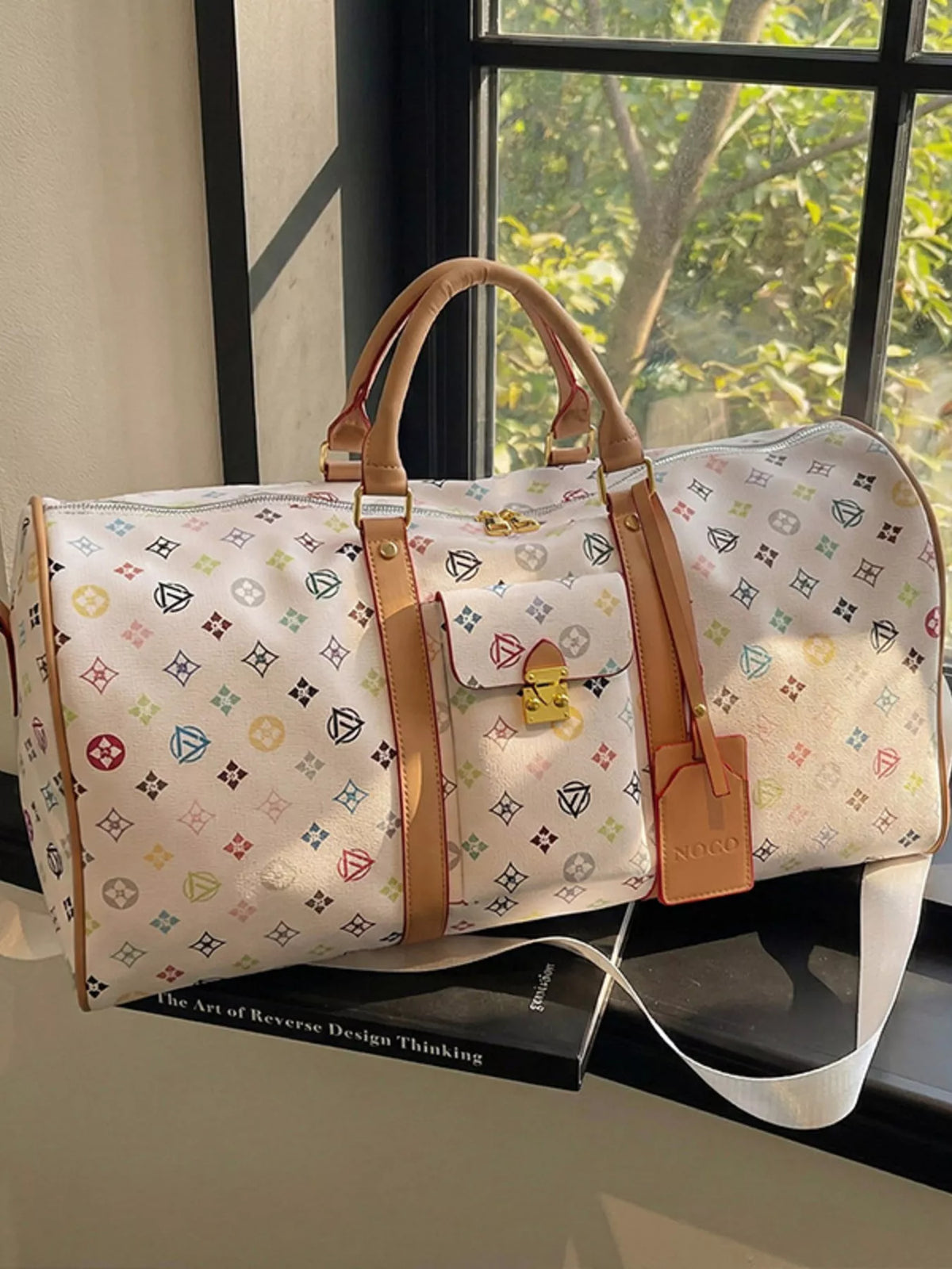 Printed Leather Travel Bag - Lilixa.store