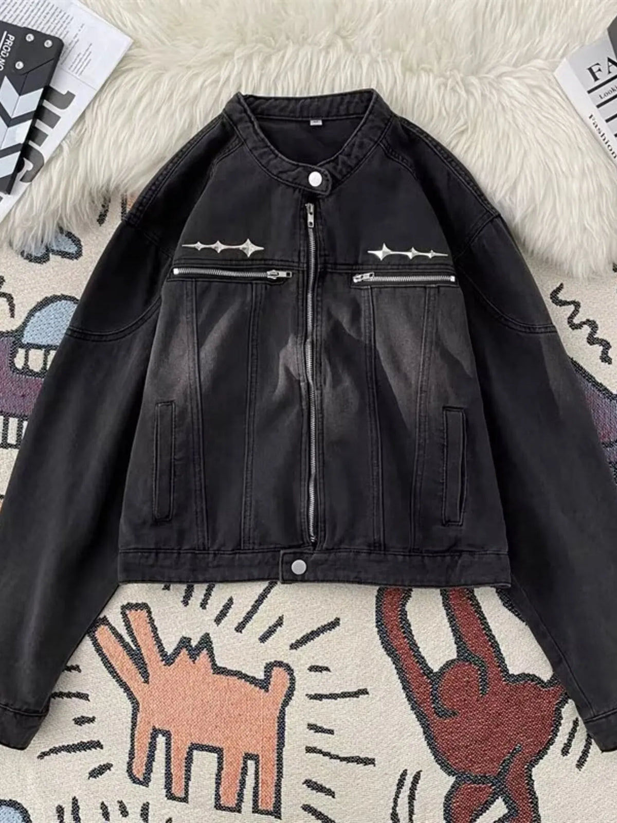 Men's Zip Up Denim Jacket - Lilixa.store