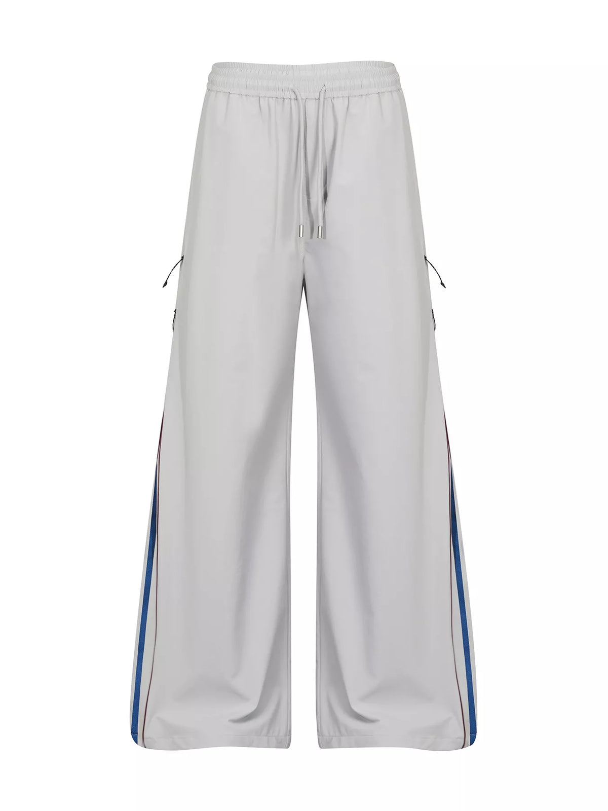 Men's High-Waisted Wide-Leg Pants with Side Stripe Detail