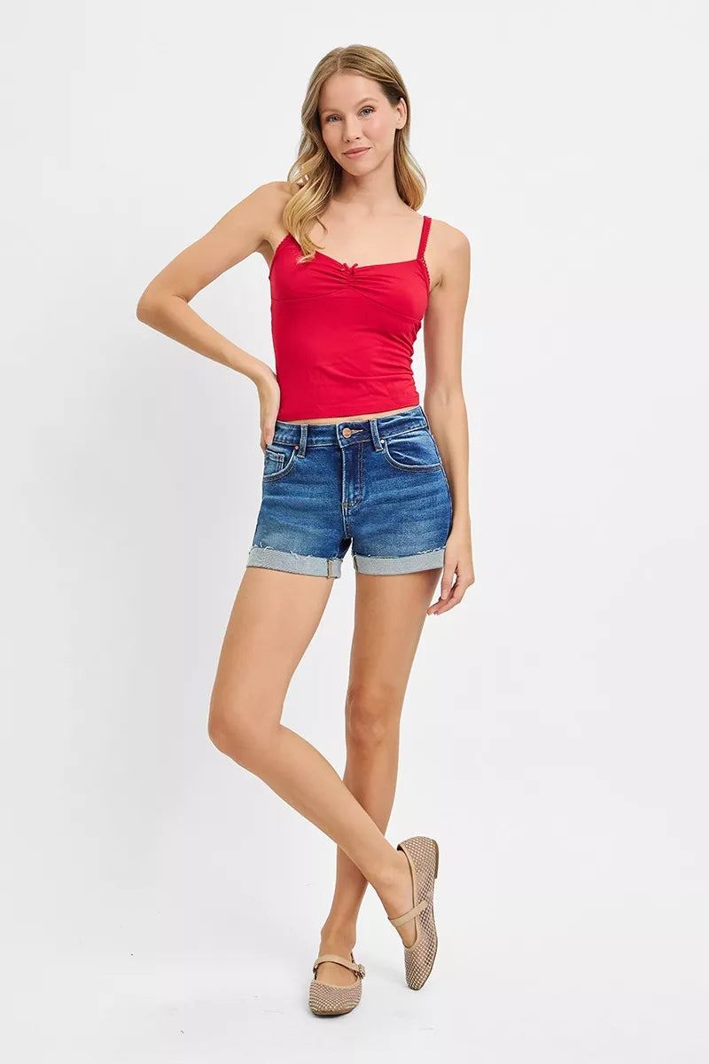 RISEN Low Rise Cuffed Shorts - Lilixa.store