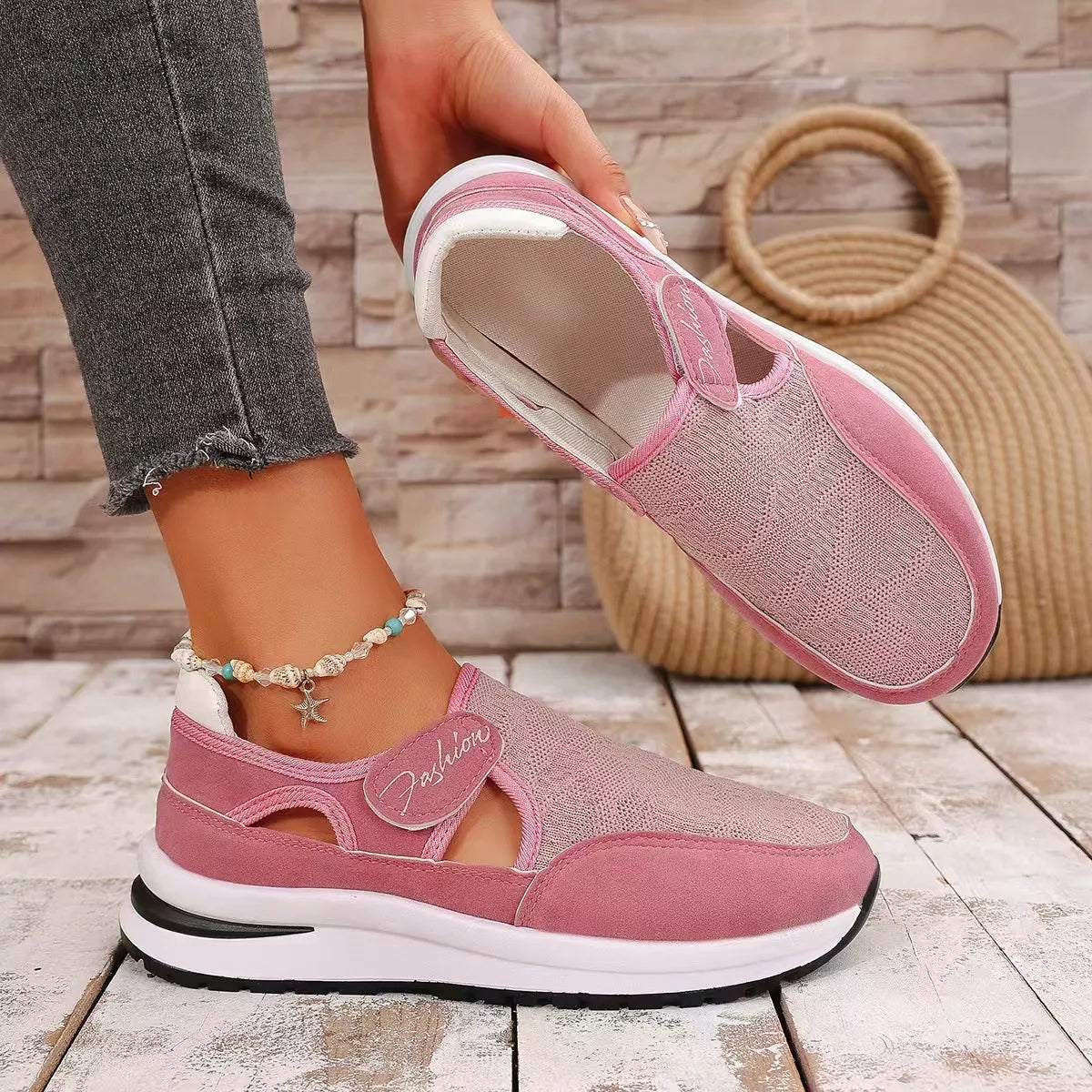 Breathable Mesh Velcro Shoes - Lilixa.store