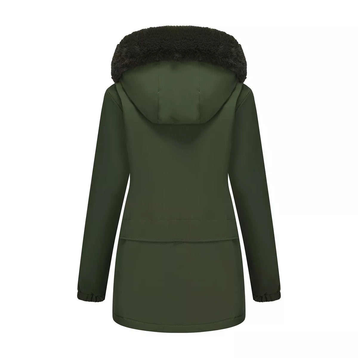 Full Size Fur Hooded Warm Winter Parka Outerwear Plus Size, view 16