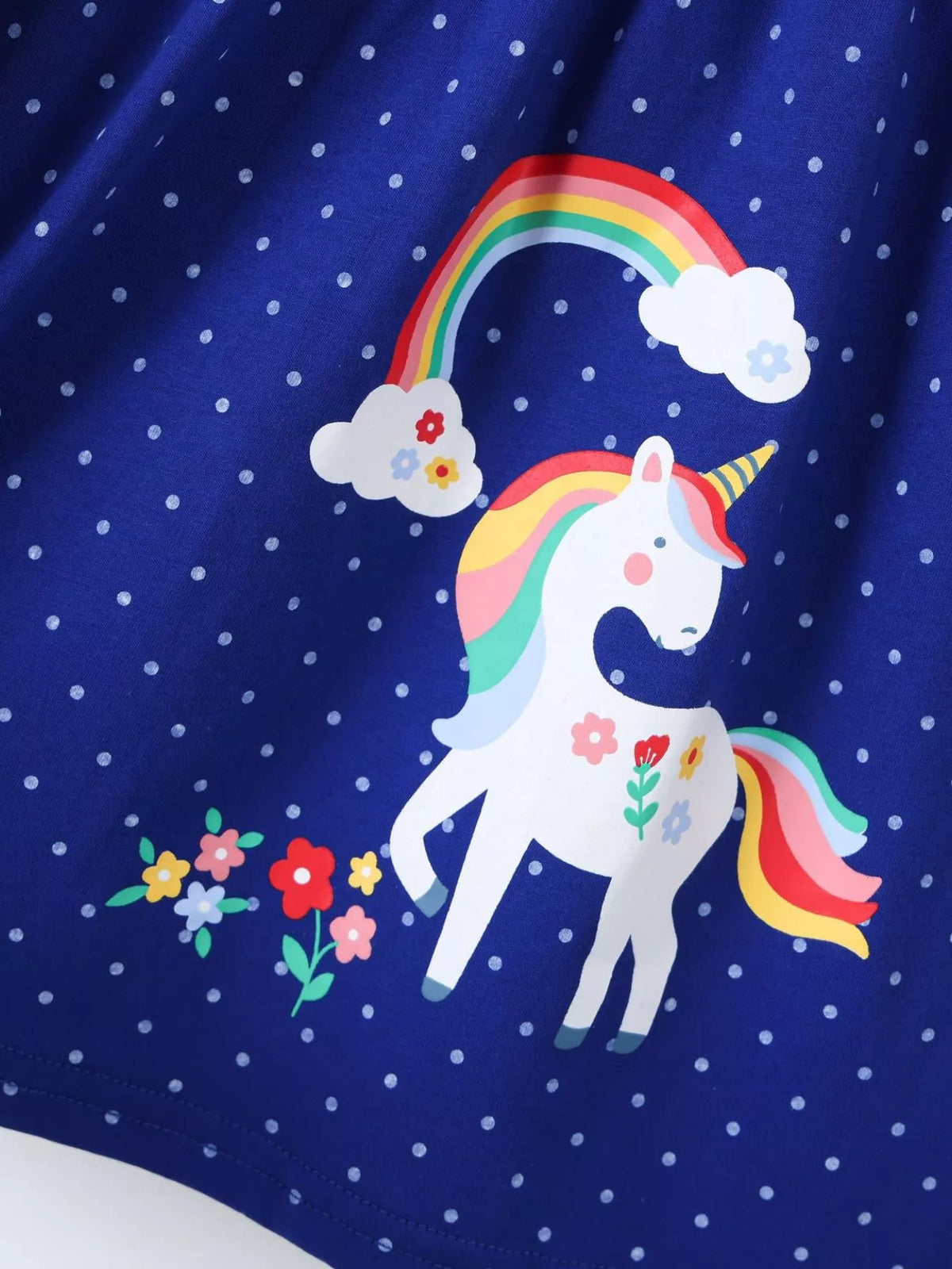 Children's Polka Dot Unicorn Rainbow Dress - Lilixa.store