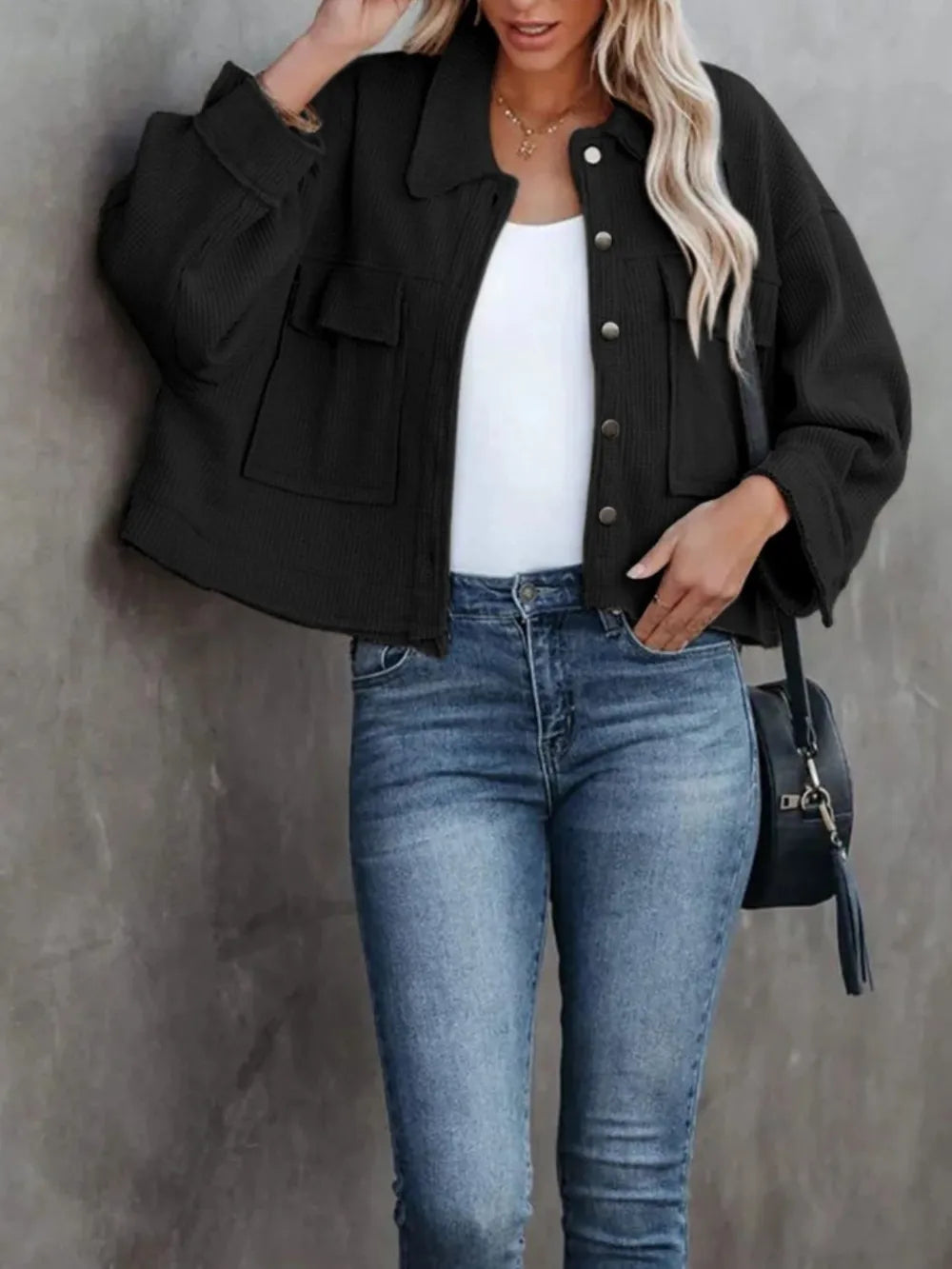 Button Up Long Sleeve Jacket, view 19
