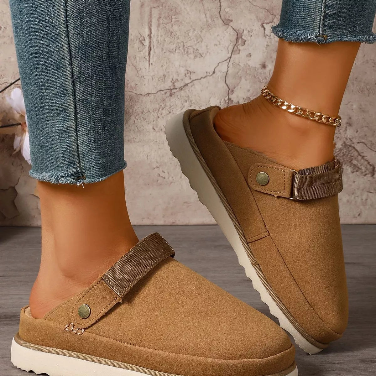Round Toe Platform Slippers - Lilixa.store