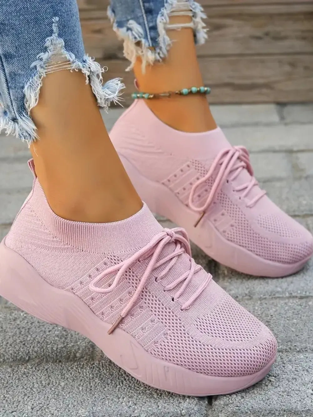 Mesh Round Toe Flat Athletic - Lilixa.store