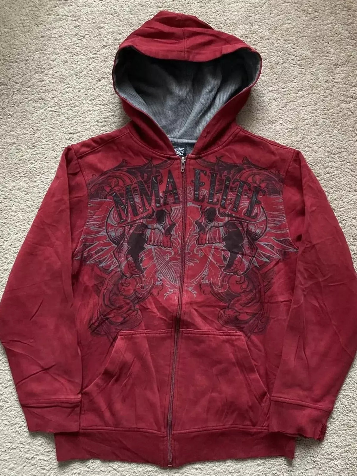 Halloween Gothic Graphic Zip-Up Hoodie, view 8