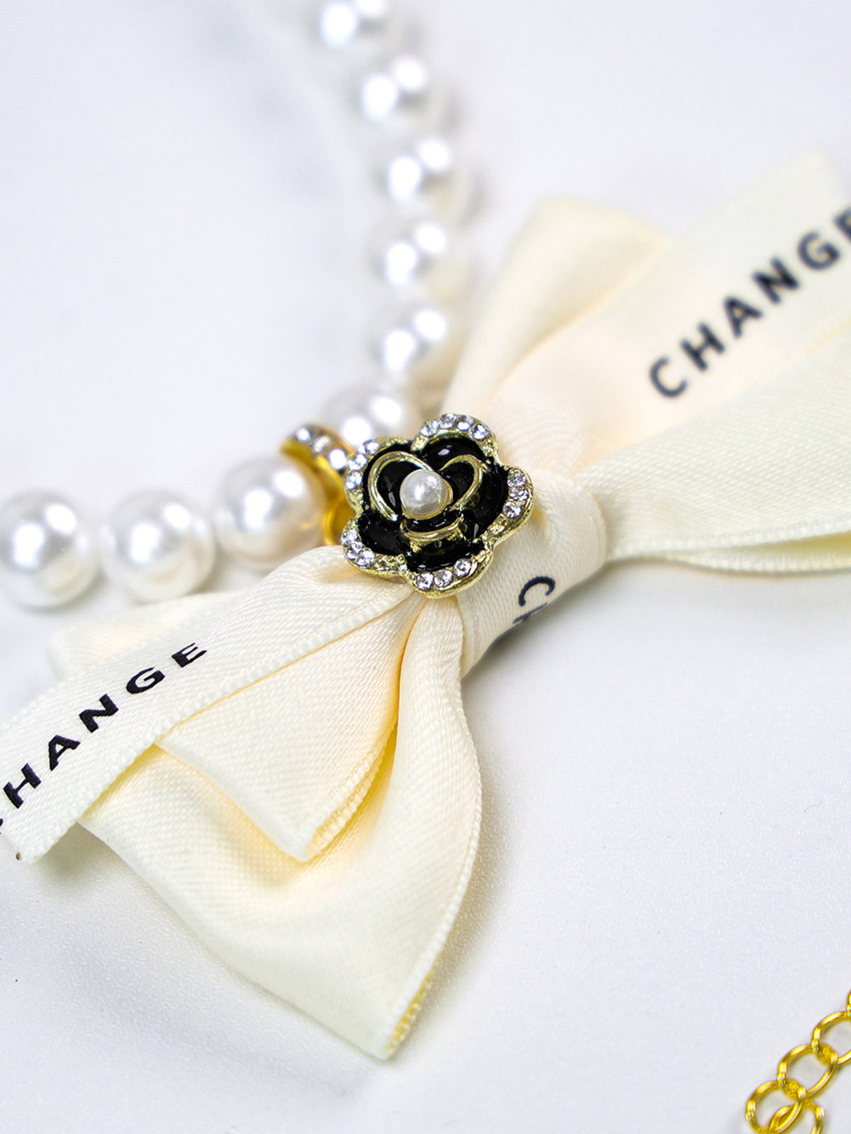Pearl Bowknot Pet Necklace - Lilixa.store
