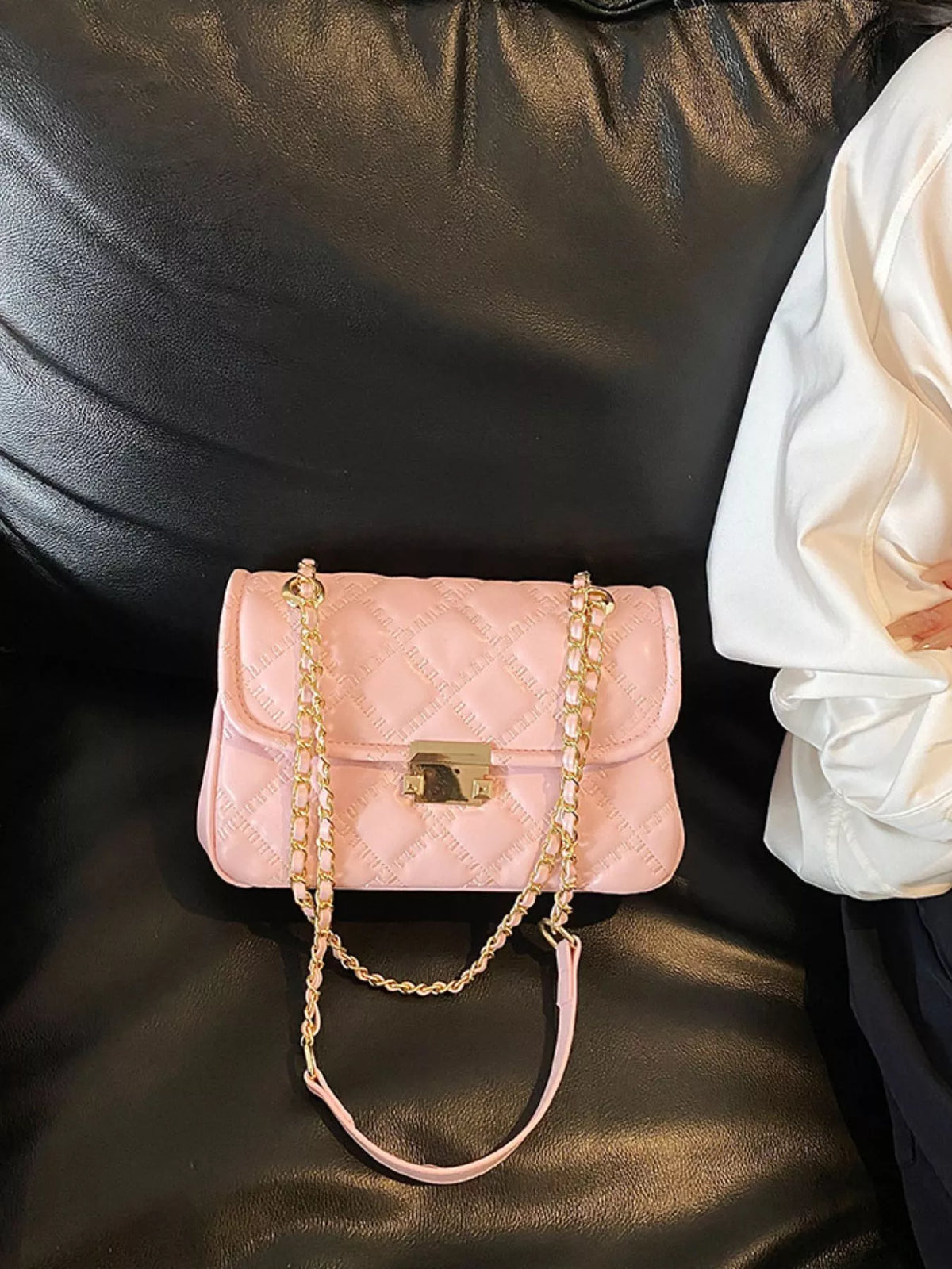 Quilted Chain Crossbody Bag