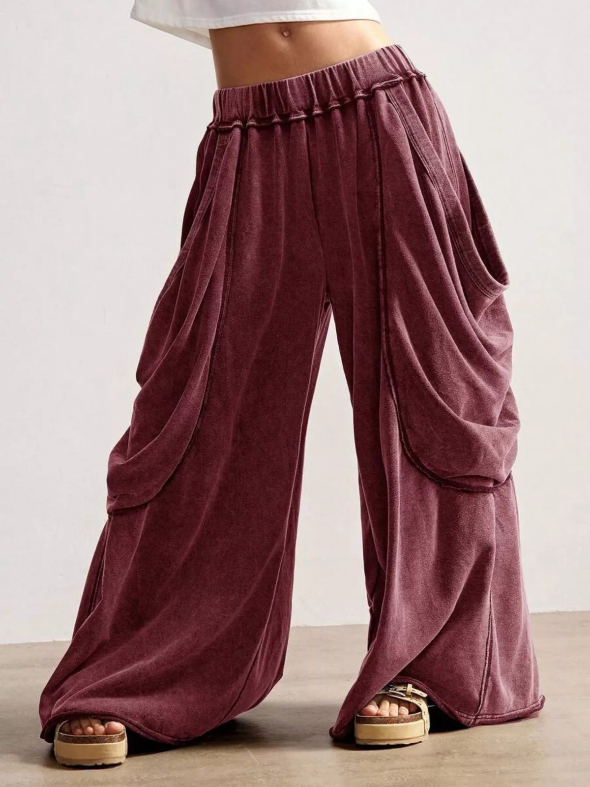 Oversized Wide-Leg Cargo Pants - Lilixa.store