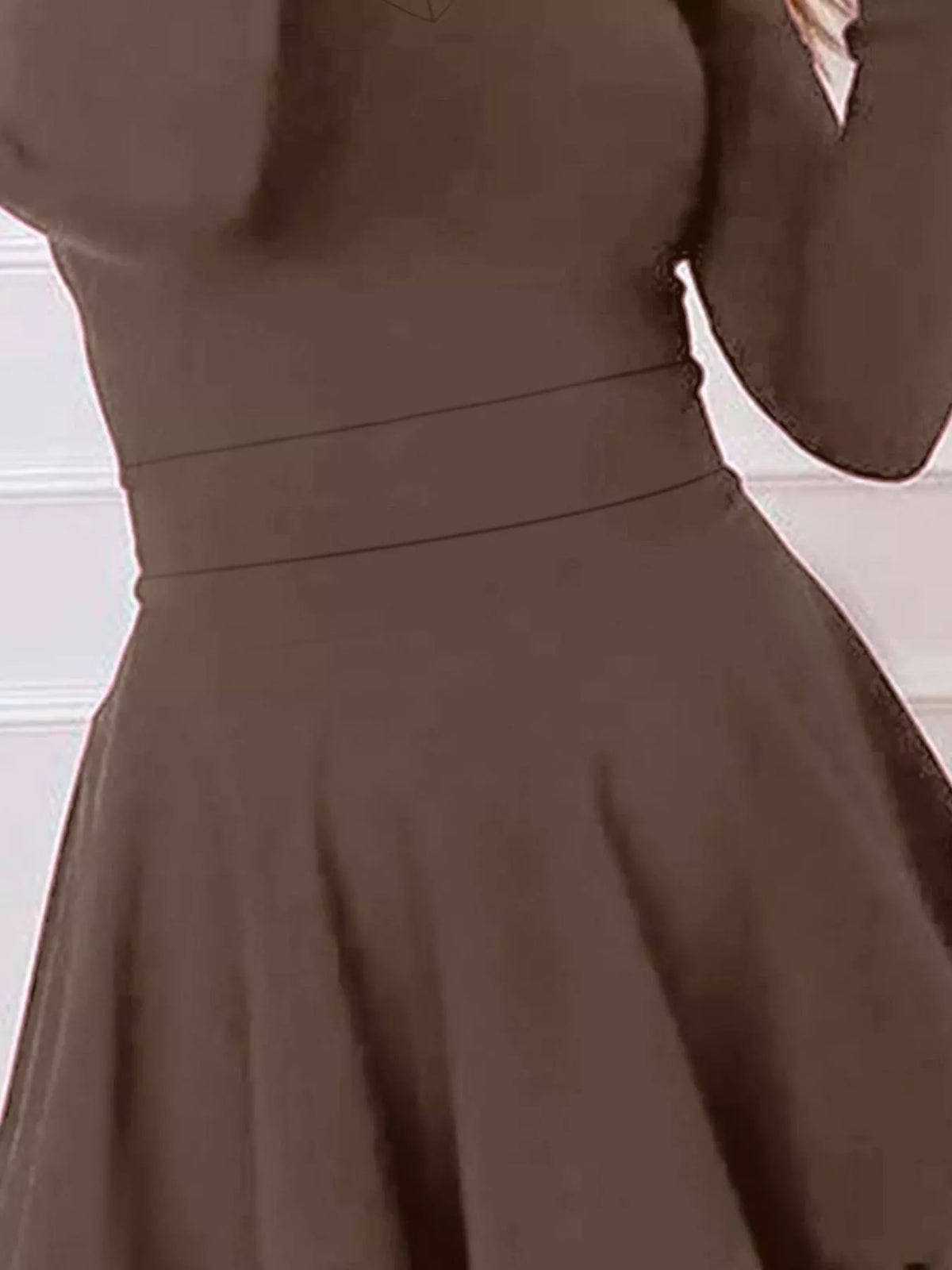 V-Neck Long Sleeve Layered Ruffle Mini Dress - Lilixa.store