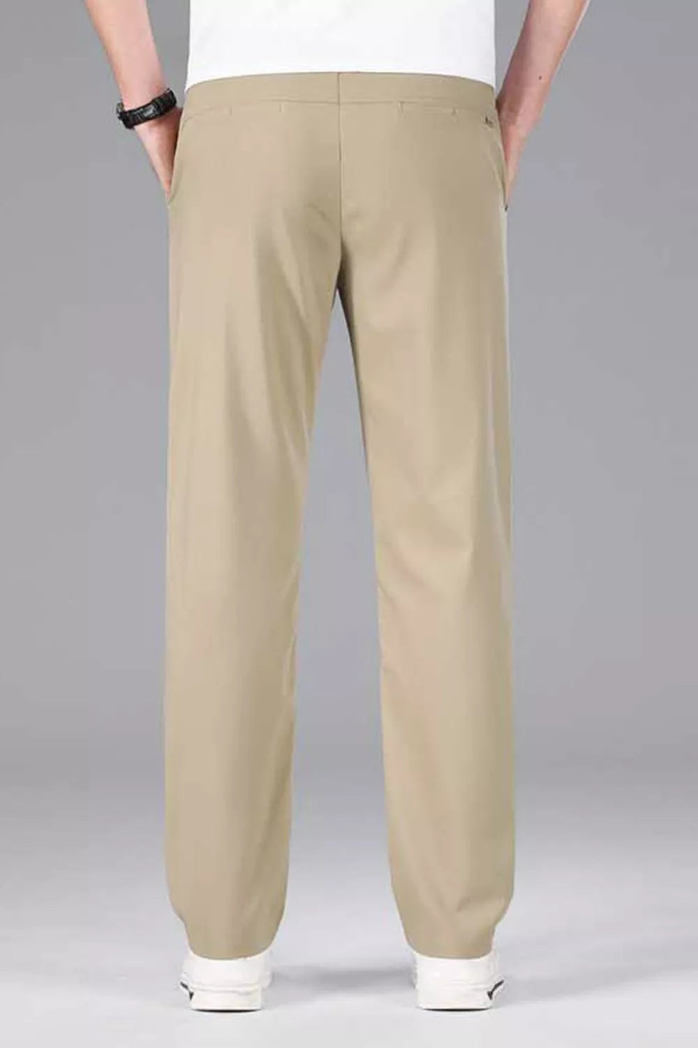 Men's Plus Size Casual Stretch Straight-Leg Pants, view 3