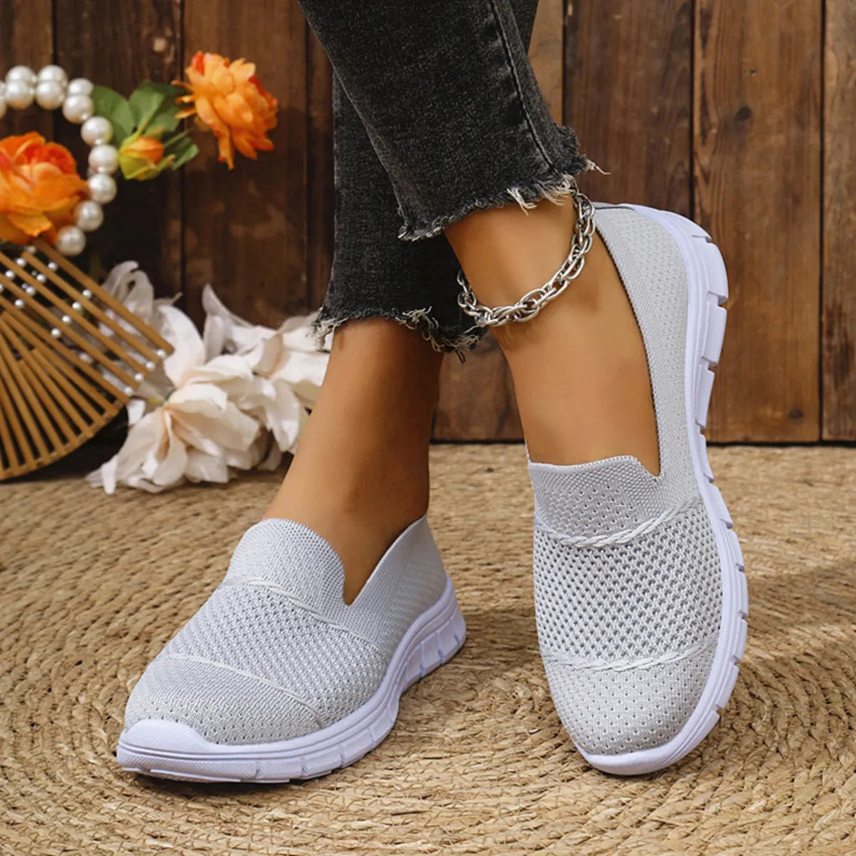 Breathable Mesh Athletic Slip-Ons, view 4