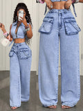 High-Waisted Wide-Leg Jeans - Lilixa.store