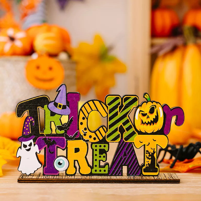 Halloween Wooden Decorative Tabletop Ornament - Lilixa.store