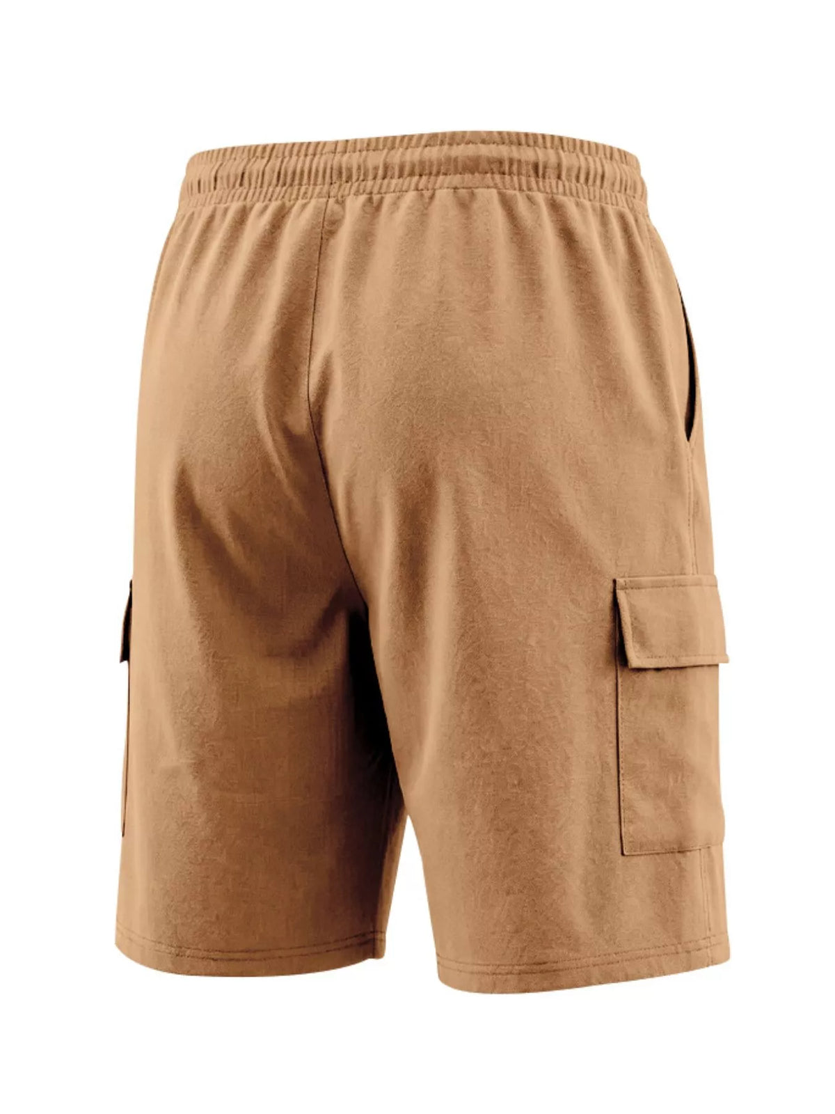 Men's Plus Size Casual Cargo Shorts with Drawstring Waist, view 3