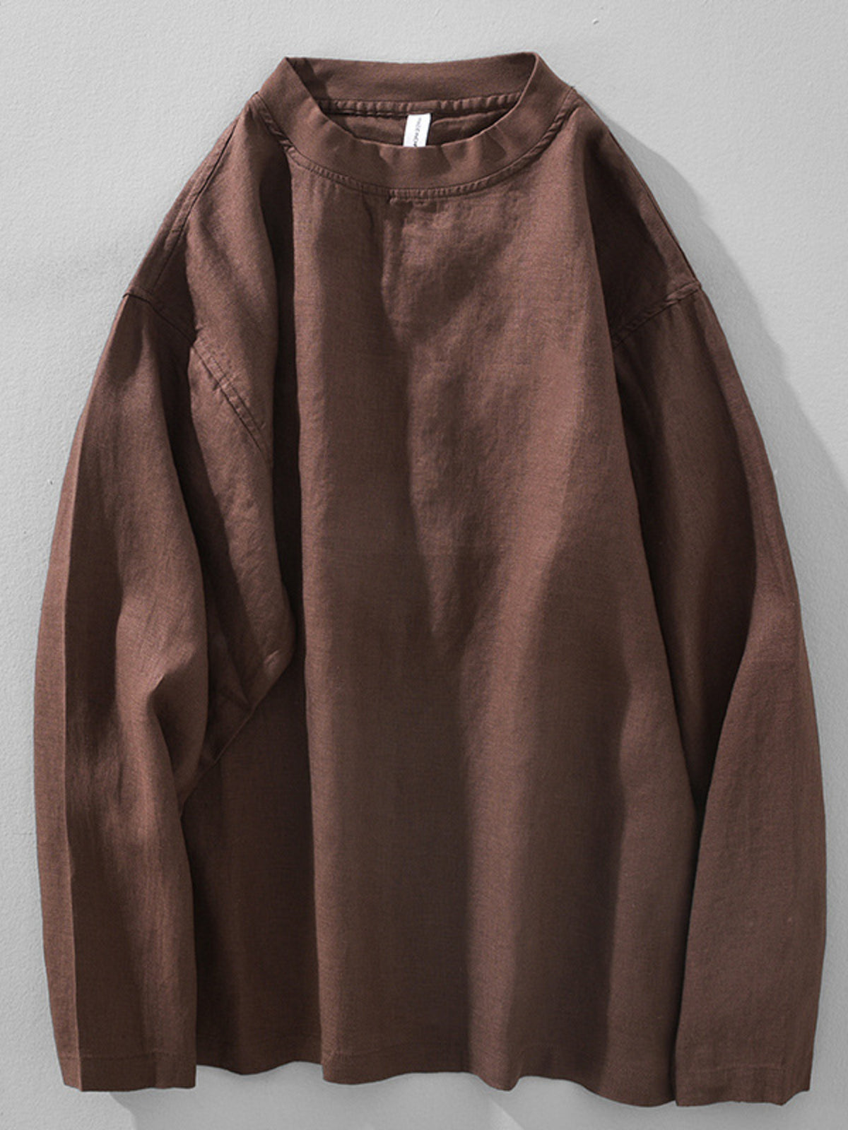 Men's Plus Size Long Sleeve Solid Color T-Shirt - Lilixa.store