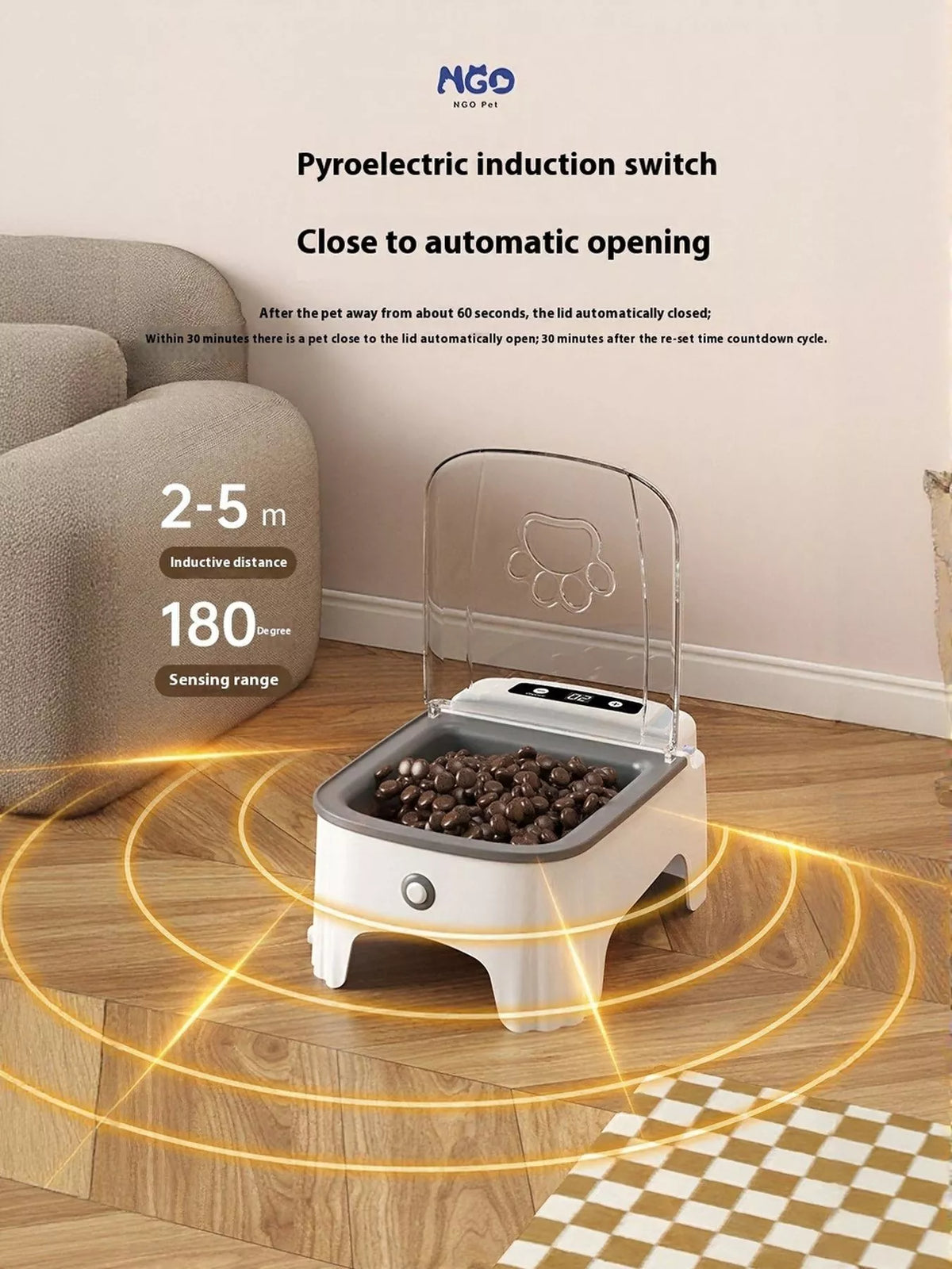Automatic Pet Feeder with Elevated Bowl - Lilixa.store