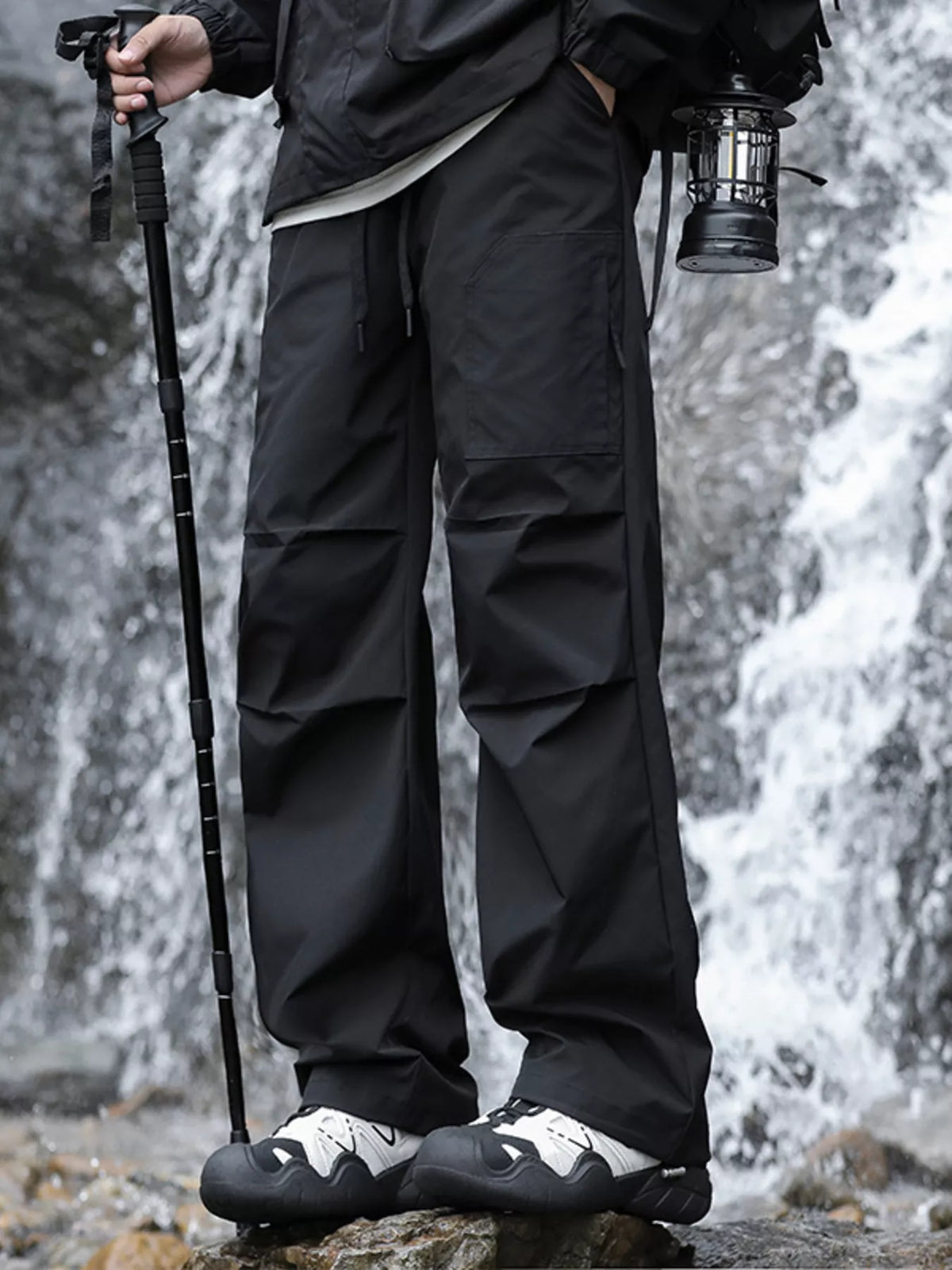 Men's Plus Size Loose Fit Multi-Pocket Cargo Pants, view 4