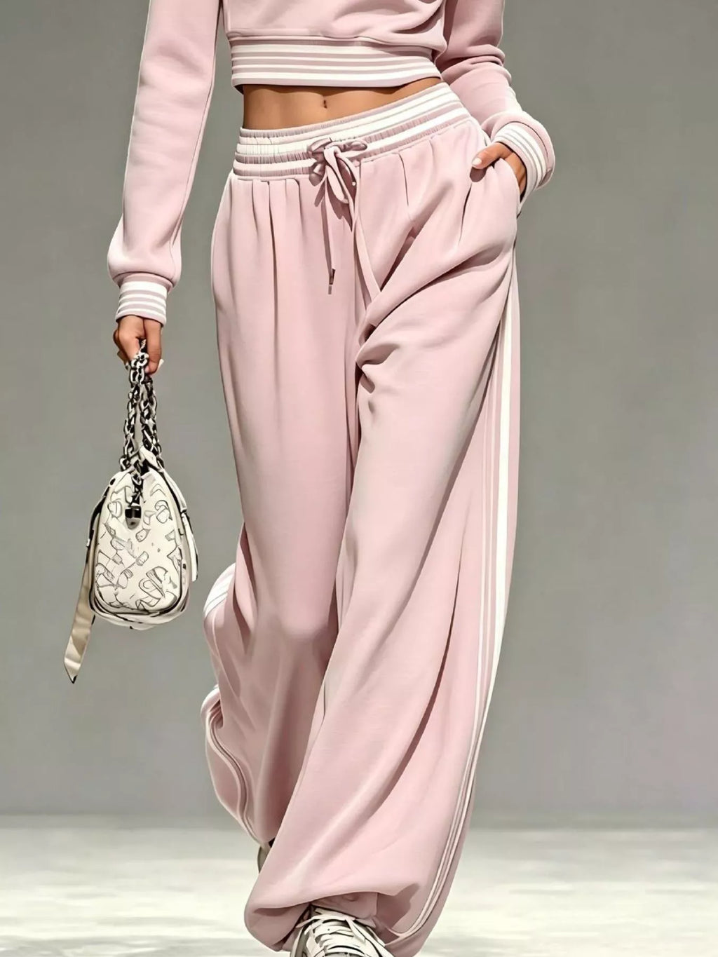 Full Size Half Zip Cropped Top and Pants Set Plus Size - Lilixa.store