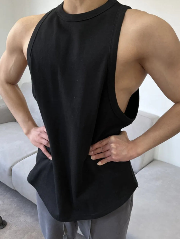 Men's Plus Size Round Neck Tank - Lilixa.store