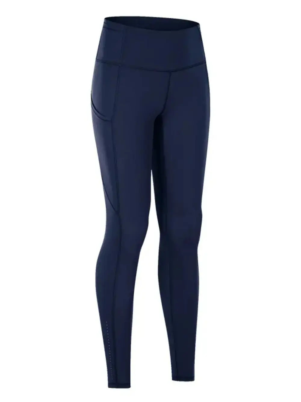 Wide Waistband Sports Leggings in Navy