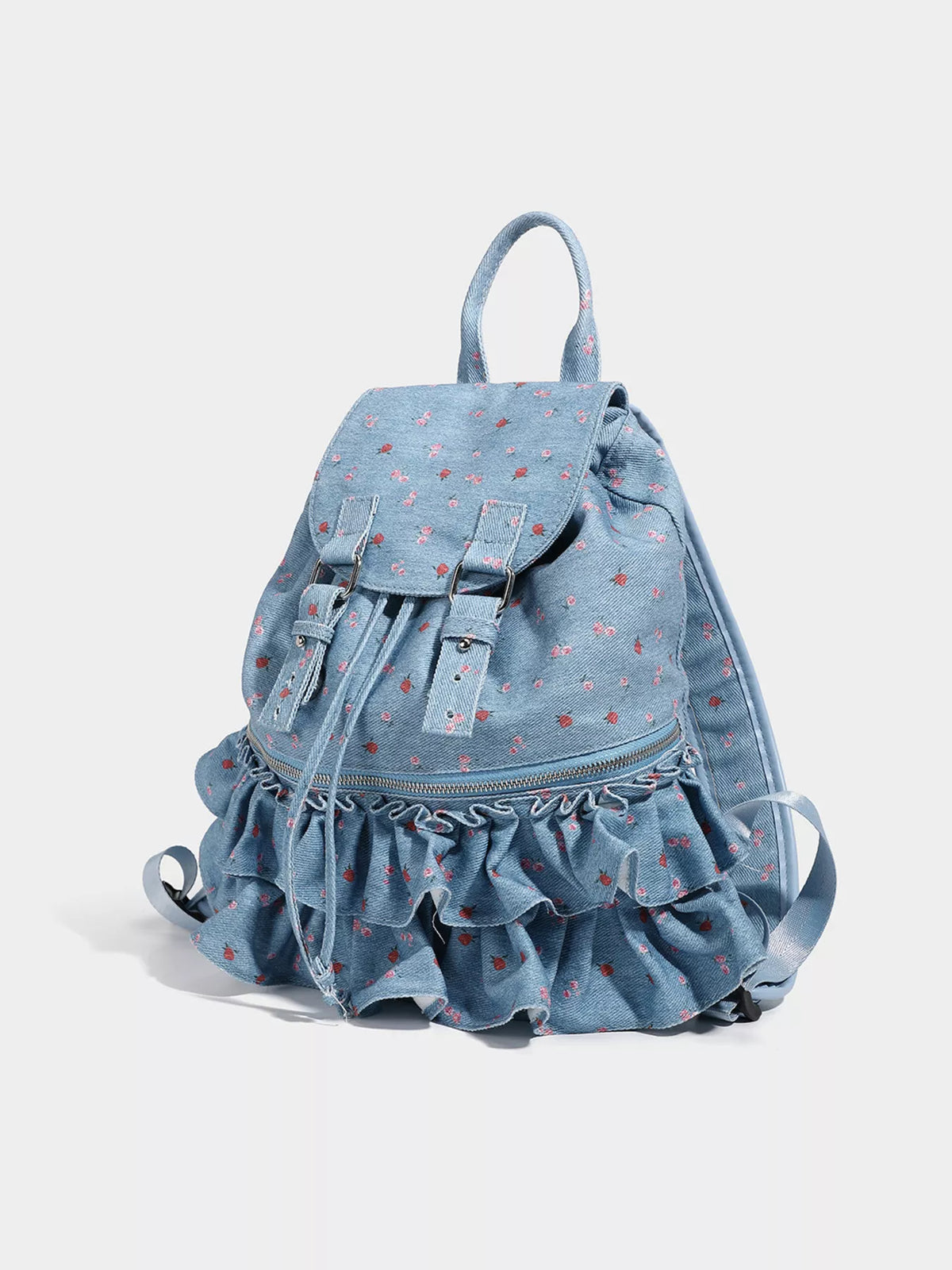 Floral Ruffle Backpack Bag - Lilixa.store