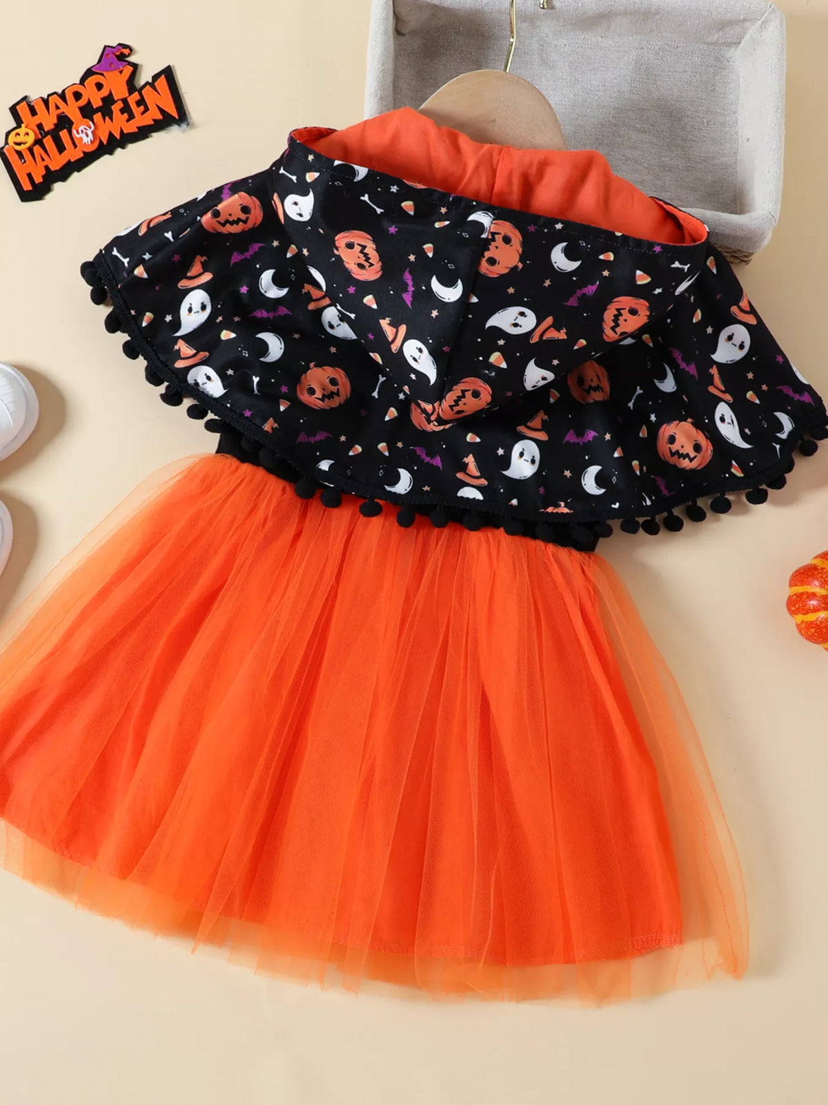 Children's Halloween Ghost Dress and Hooded Cape Set - Lilixa.store