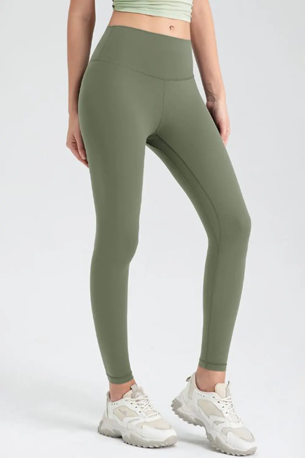Wide Waistband Slim Fit Active Leggings - Lilixa.store