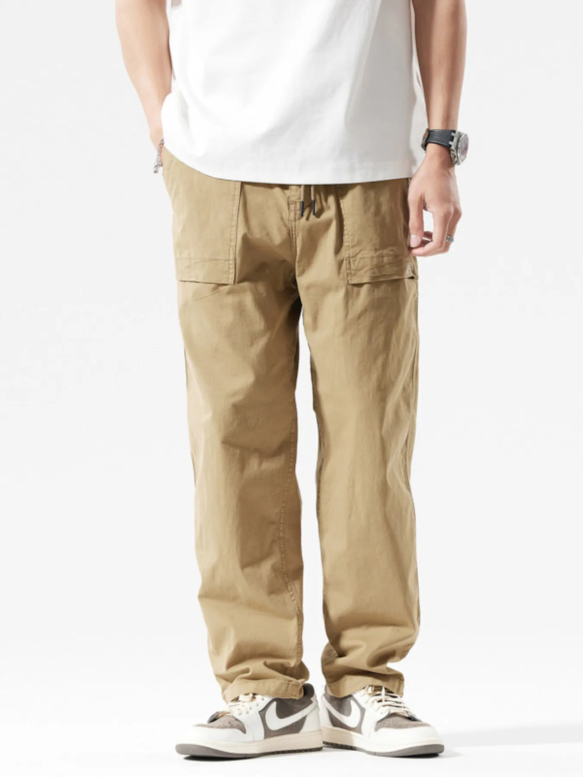 Men's Full Size Casual Cargo Pants with Multiple Pockets Plus Size - Lilixa.store