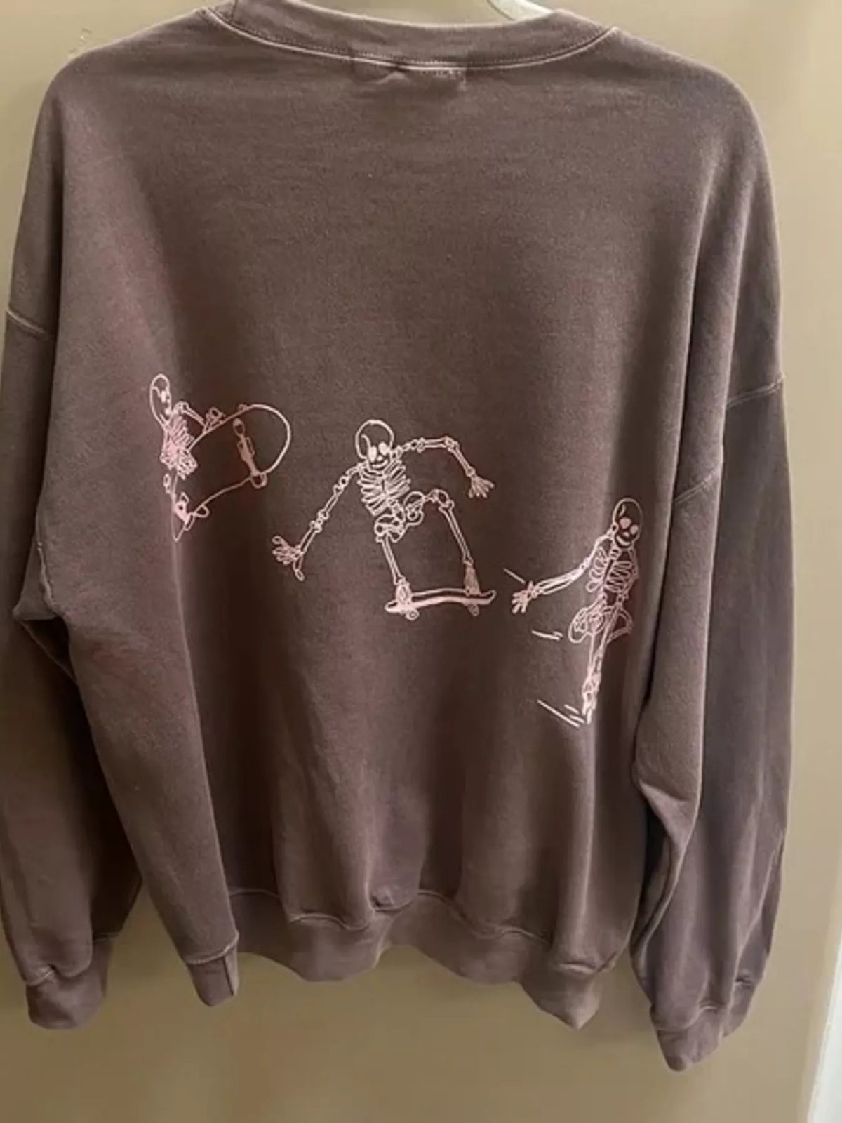 Skeleton Graphic Round Neck Sweatshirt - Lilixa.store