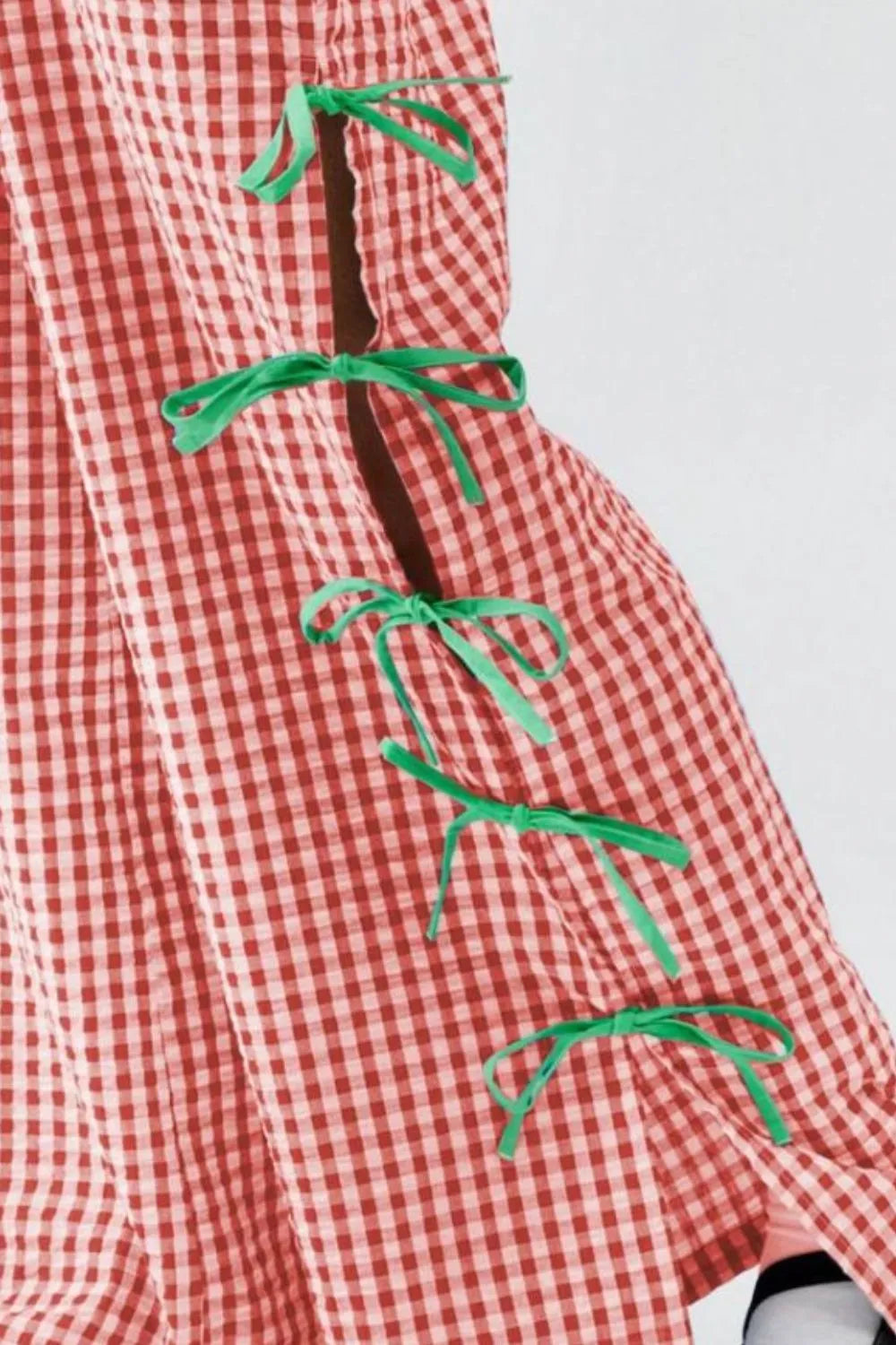 Side Tied Plaid Pants - Lilixa.store