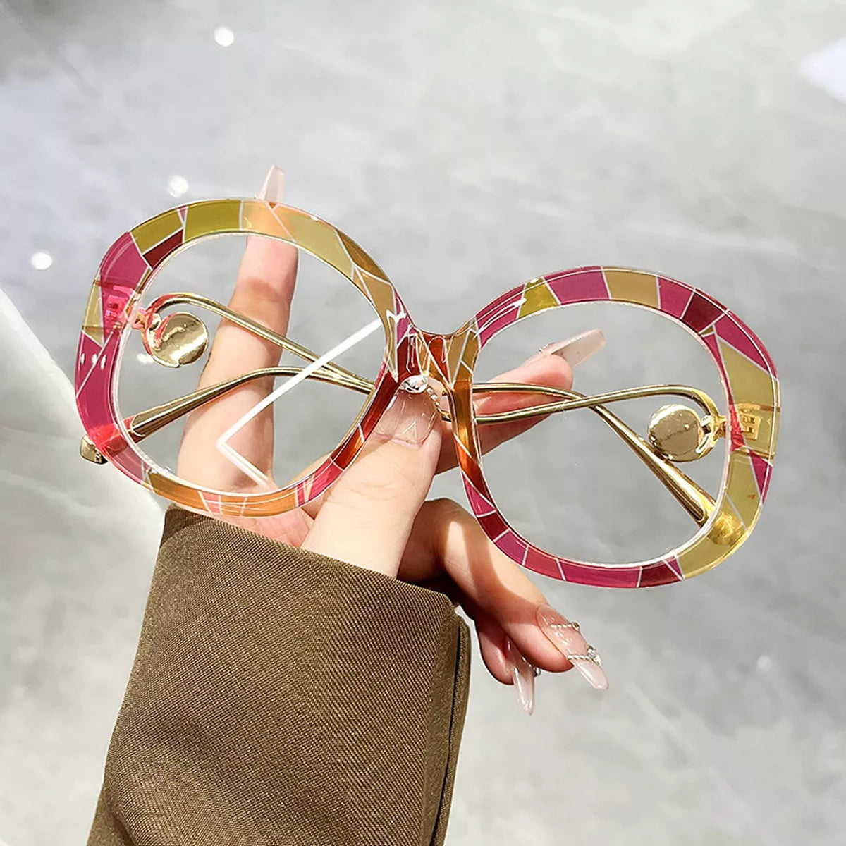 Oversized Round Frame Sunglasses - Lilixa.store